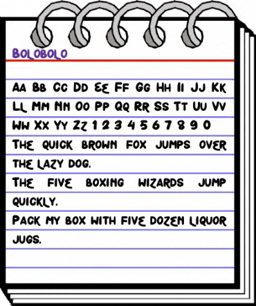 Bolobolo Regular animated font preview