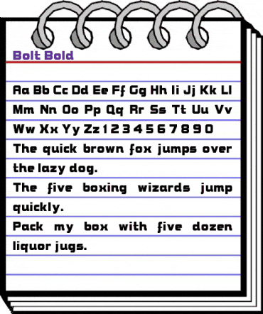 Bolt Bold animated font preview