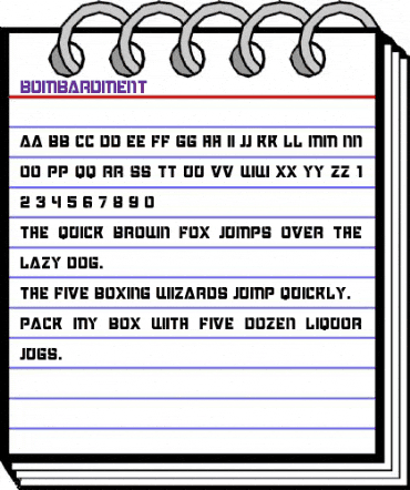 Bombardment Regular animated font preview Bombardment Regular animated font preview