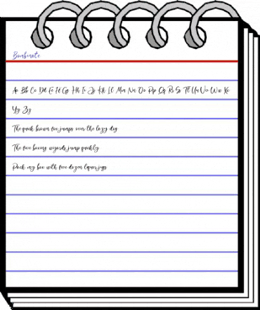 Bombinate Regular animated font preview