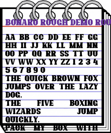 Bonaro Rough Demo Rough animated font preview