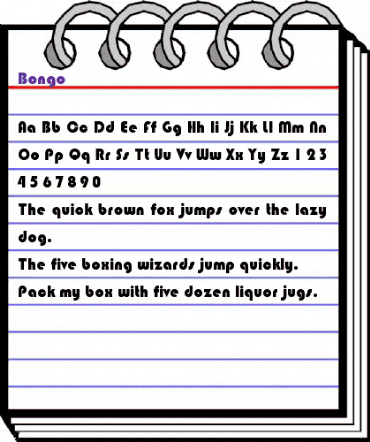 Bongo Regular animated font preview