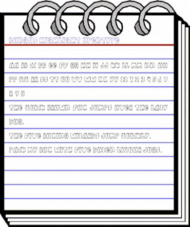 Bongus Highlight Regular animated font preview