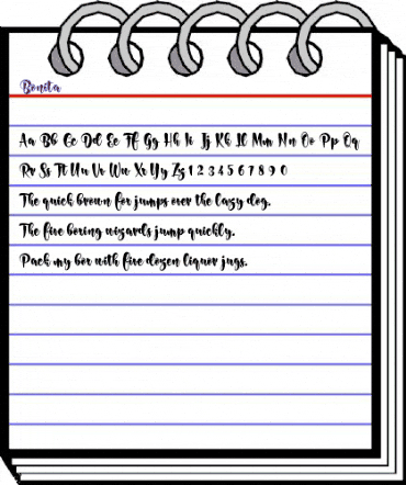 Bonita Regular animated font preview Bonita Regular animated font preview