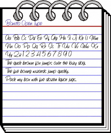 Bonitto Regular animated font preview