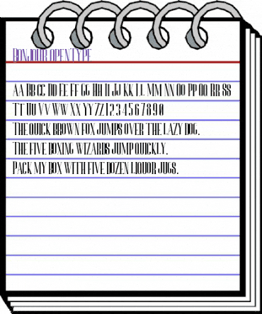 Bonjour Regular animated font preview