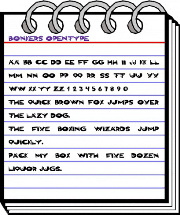 Bonkers Regular animated font preview