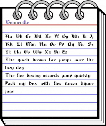 Bonneville Regular animated font preview