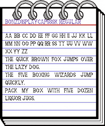 BonzDisplayCapsSSK Regular animated font preview