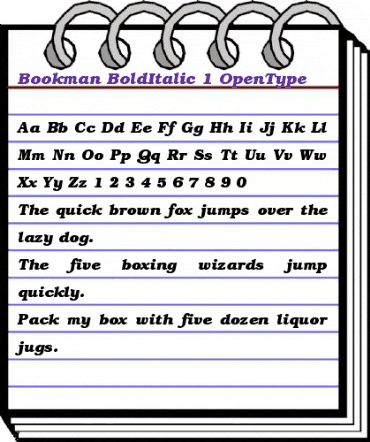 ITC Bookman Bold Italic animated font preview ITC Bookman Bold Italic animated font preview