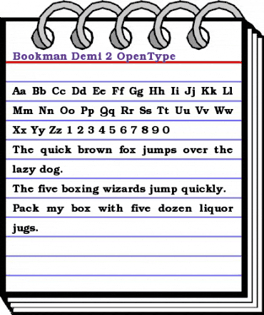 ITC Bookman Demi animated font preview ITC Bookman Demi animated font preview