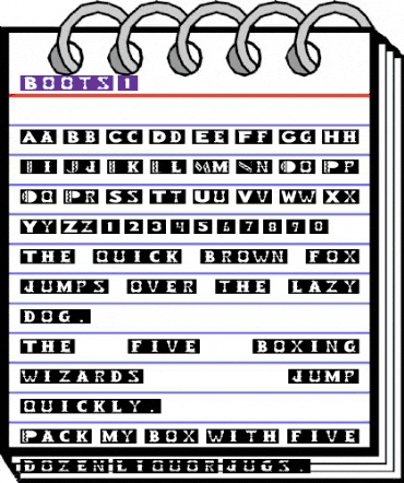 Boots 1 Regular animated font preview