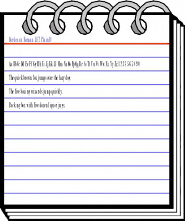 Bordeaux Roman LET Plain animated font preview