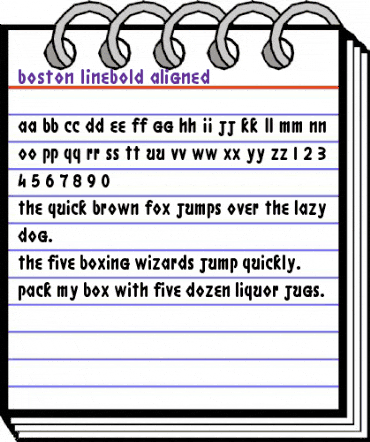 Boston LineBold Aligned Regular animated font preview