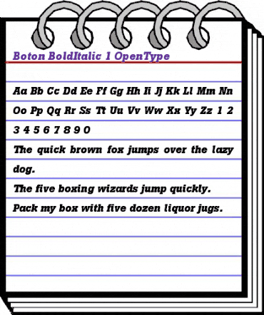 Boton Bold Italic animated font preview Boton Bold Italic animated font preview