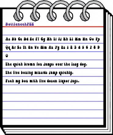 BottleneckPEE Regular animated font preview