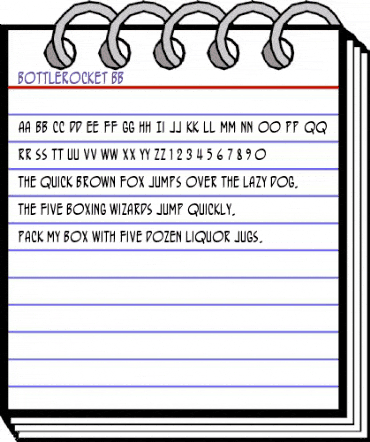 BottleRocket BB Regular animated font preview