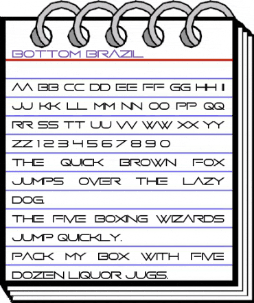 Bottom Brazil Regular animated font preview