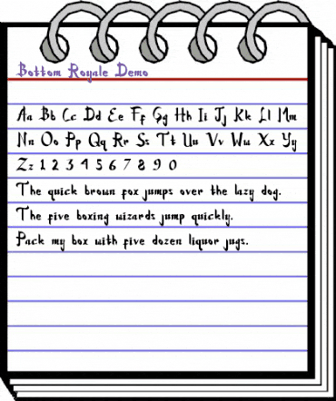 Bottom Royale Demo Regular animated font preview