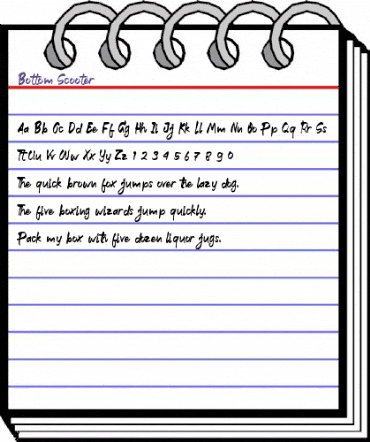 Bottom Scooter Regular animated font preview