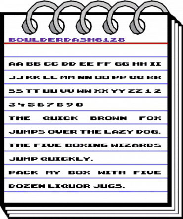 BoulderDash6128 Medium animated font preview BoulderDash6128 Medium animated font preview