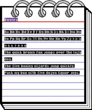 Boules Regular animated font preview
