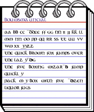 Bouwsma Uncial Regular animated font preview