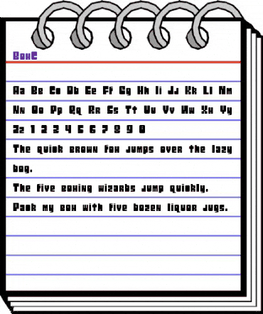 BoxC Regular animated font preview