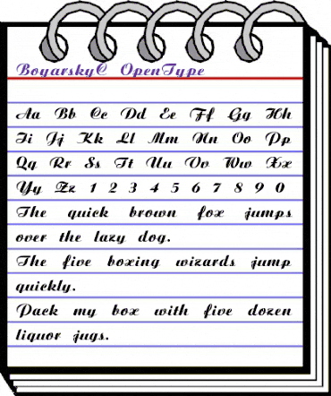 BoyarskyC Regular animated font preview