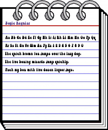 Boyle Regular animated font preview