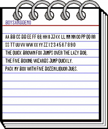 BOYSAND DEMO Regular animated font preview