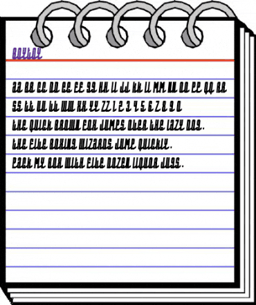 BoyToy Regular animated font preview