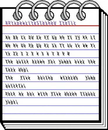 BPtypewriteSlashed Italic animated font preview