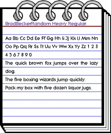 BradBeckerRandom-Heavy Regular animated font preview BradBeckerRandom-Heavy Regular animated font preview