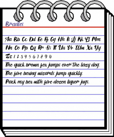 Bradles Regular animated font preview