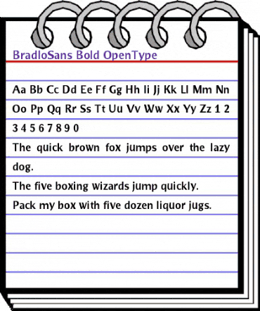 BradloSans Bold animated font preview
