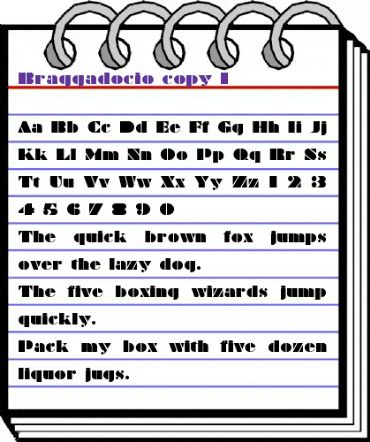 Braggadocio Regular animated font preview Braggadocio Regular animated font preview