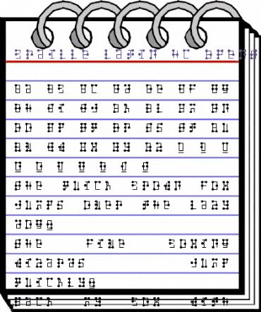 Braille Latin HC Regular animated font preview