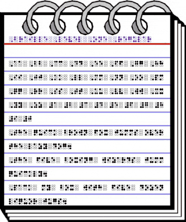 Braille Level One Regular animated font preview