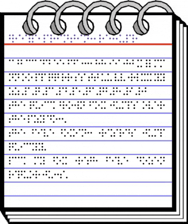 Braille Printing Regular animated font preview