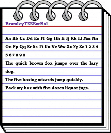 BramleyTEEExtBol Regular animated font preview