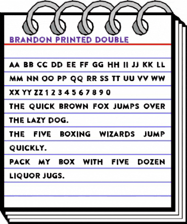 Brandon Printed Double animated font preview Brandon Printed Double animated font preview