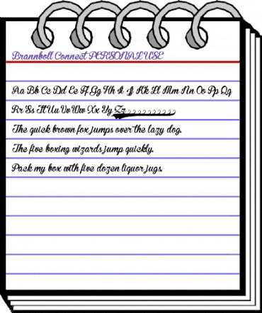Brannboll Connect PERSONAL USE Regular animated font preview