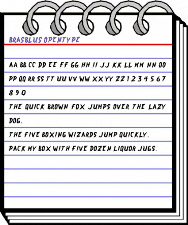 Brasblus Regular animated font preview Brasblus Regular animated font preview