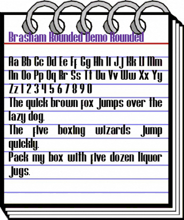 Brasham Rounded Demo Rounded animated font preview