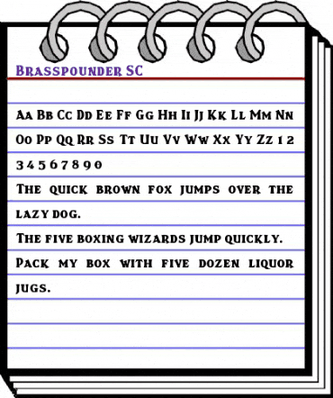 Brasspounder SC Regular animated font preview