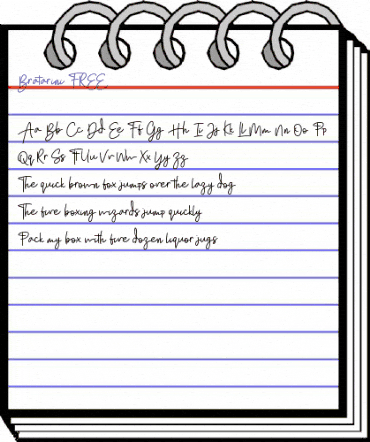 Bratarini FREE Regular animated font preview