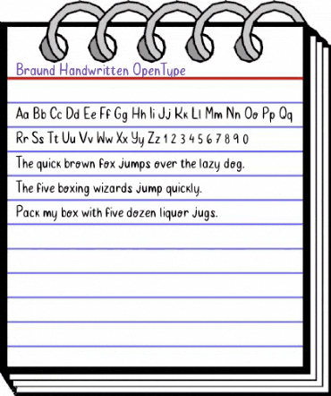 Braund Handwritten Regular animated font preview