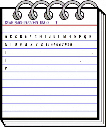 BREAK BEACH Regular animated font preview