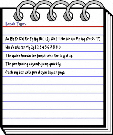 Break Types Regular animated font preview